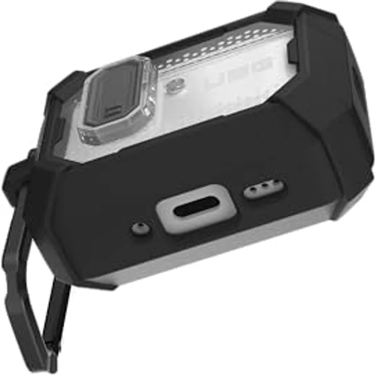 UAG Plasma Kopfhörertasche + Schutzhülle, Transparent, Schwarz, robustes PC- und TPU-Material, verstärkter Eckenschutz, abnehmbarer Karabiner-Clip – Bild 6
