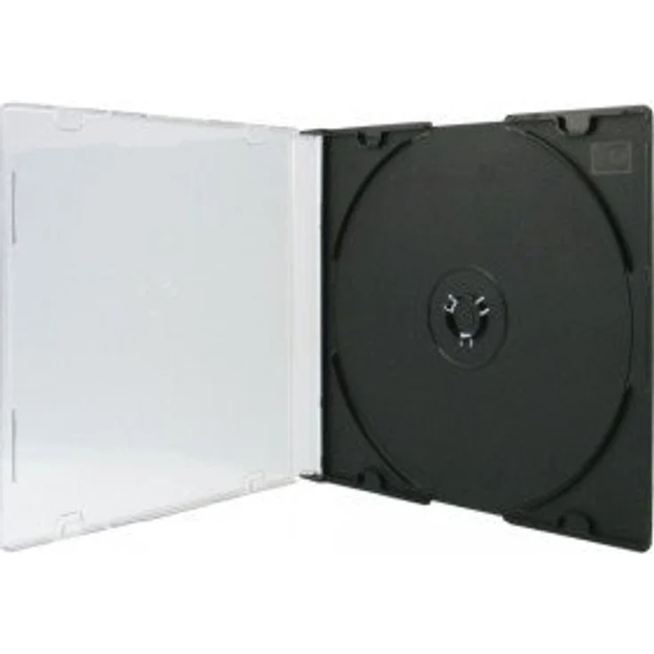 Xlayer 100 Stück DVD CD Hüllen Single black Slim Case – Bild 2