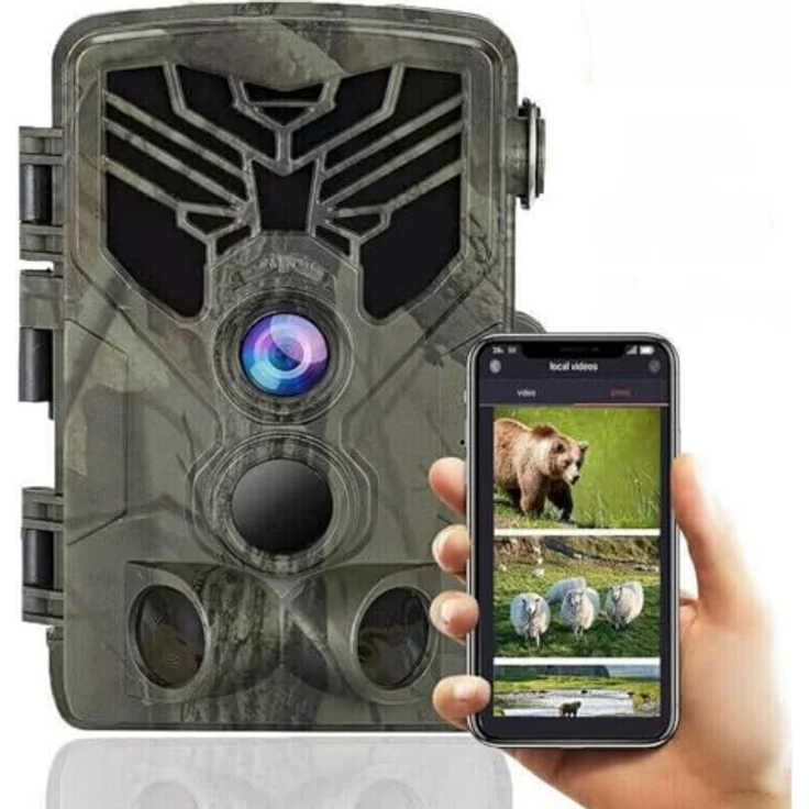 120MP WLAN Wildkamera WiFi830 Pro mit APP und Live Handyübertragung Bluetooth Jagdkamera Suntekcam Nachtsicht Livevorschau auf Handy APP 4K Video - Preisvergleich – Bild 1