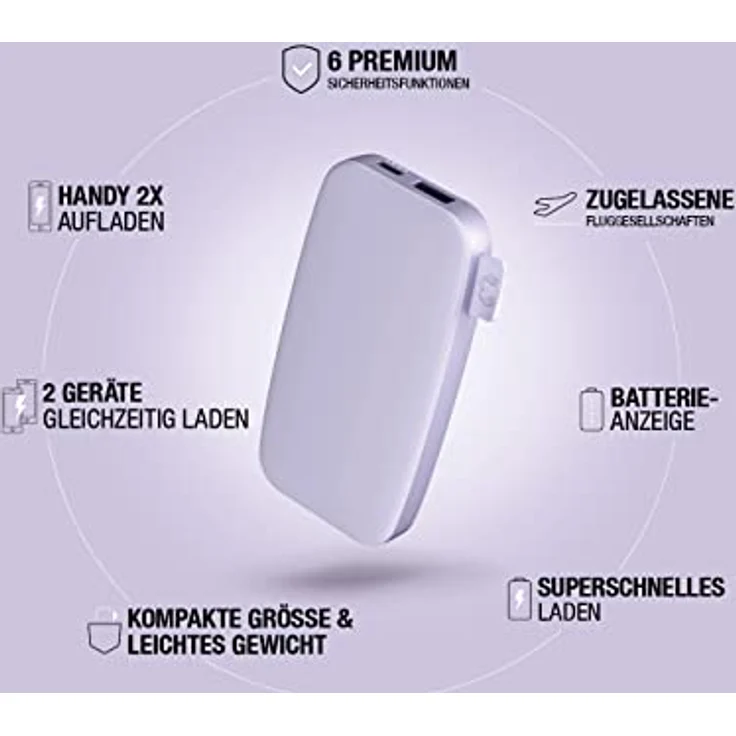 Powerbank 6000 mAh USB-C - Fast Charging - Dive Blue – Bild 2