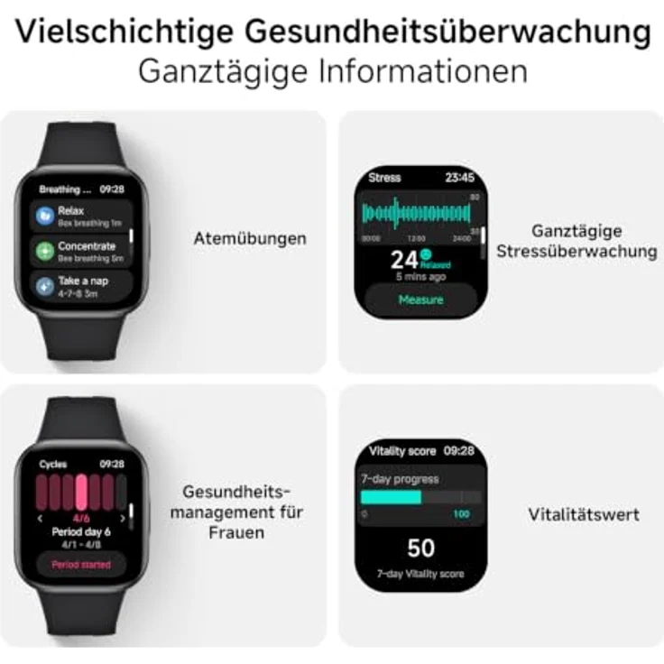 Xiaomi Redmi Watch 6 Active, Smartwatch mit 4,7 cm AMOLED-Display, Gesundheitssensoren und Bluetooth 5.3, orange – Bild 8