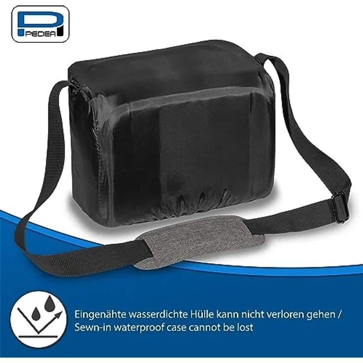 Pedea Kameratasche Gr. XL Fashion Foto Tasche mit Regenschutz und Zubehörfächer, hellgrau - Preisvergleich – Bild 4