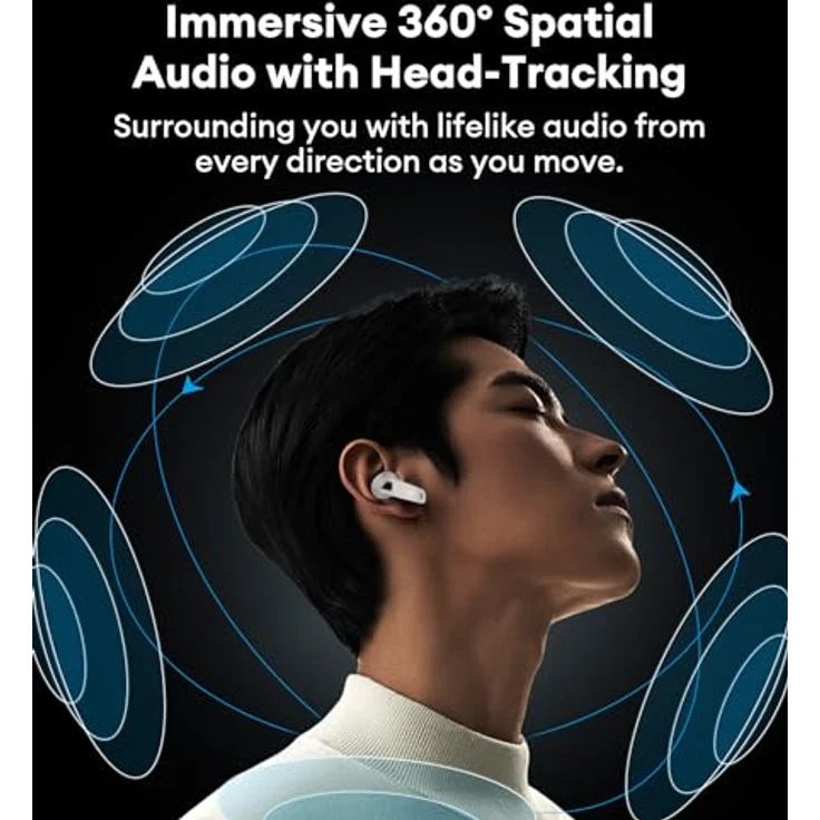 Edifier NeoBuds Pro 2 Multi-Channel Aktive Geräuschunterdrückungs Ohrhörer mit Spatial Audio, Hi-Res Sound, LDAC & LHDC, AAC, 8 Mikrofone für klare Anrufe, Bluetooth 5.3, Schnellladung, Elfenbein – Bild 3