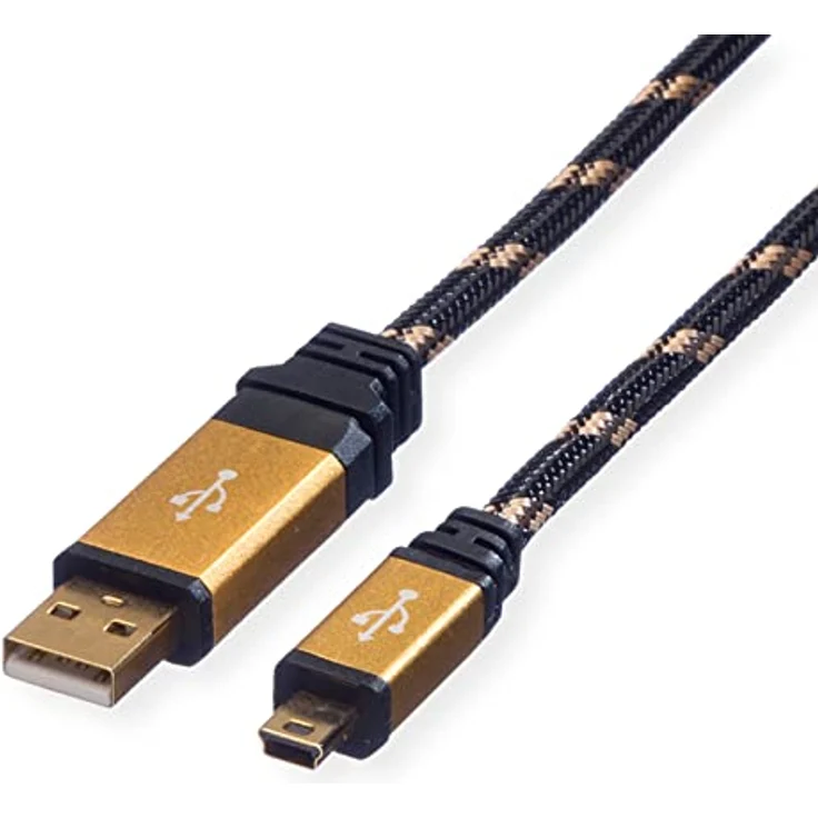 Roline GOLD USB 2.0 Kabel, Typ A - 5-Pin Mini 0,8m (11.02.8821) – Bild 2