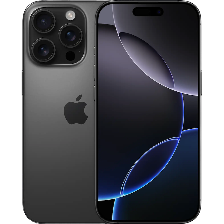 Apple iPhone 16 Pro 5G Smartphone (6,3 Zoll) OLED-Display, 128 GB interner Speicher, iOS 18, Titan Schwarz