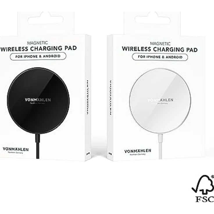 Vonmählen Aura Mini Black (15 W), Wireless Charger, Schnelles Laden mit integrierten Magneten – Bild 2