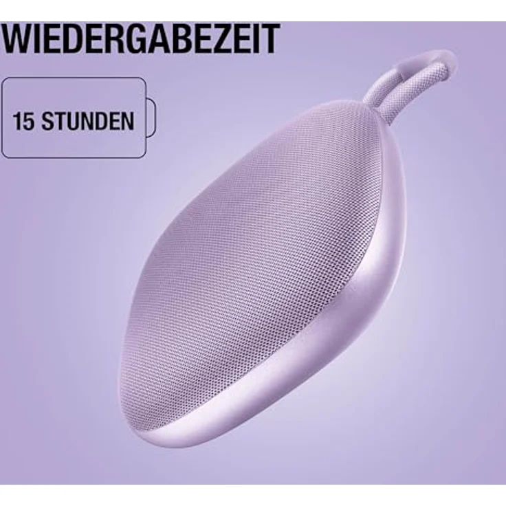 Fresh n Rebel Bold S3, 5 W Bluetooth Lautsprecher mit IPX6 Schutz, bis zu 15 h Akkulaufzeit, USB-C, Dreamy Lilac – Bild 3