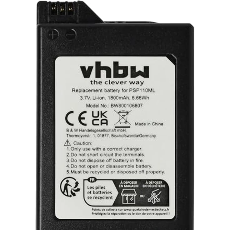 AKKUman Akku kompatibel Sony PSP-1000 3,7V 1800mAh – Bild 6