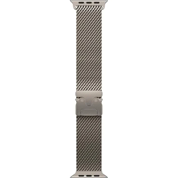 Apple Watch Band - Milanaise Armband - Titan-Geflecht in Raumfahrt-Qualität - 49 mm - Natur - Small – Bild 1