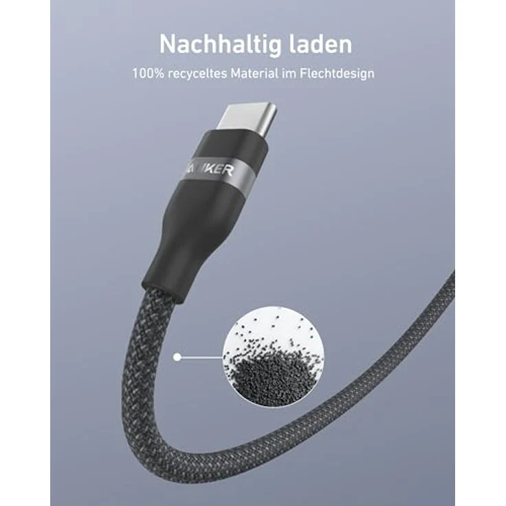 Anker Nano USB C auf USB C Kabel, 240W 0,9m flexibel farbig geflochten, für iPhone 16/16 Pro/16 Plus/16 Pro Max, MacBook Pro/Air, iPad Pro/Air, Galaxy S24 – Bild 5