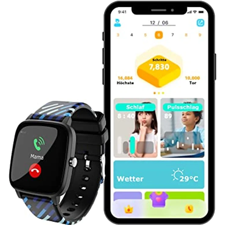 Lamax BCool (36.50 mm, Kunststoff) Sportuhr + Smartwatch, Schwarz – Bild 3