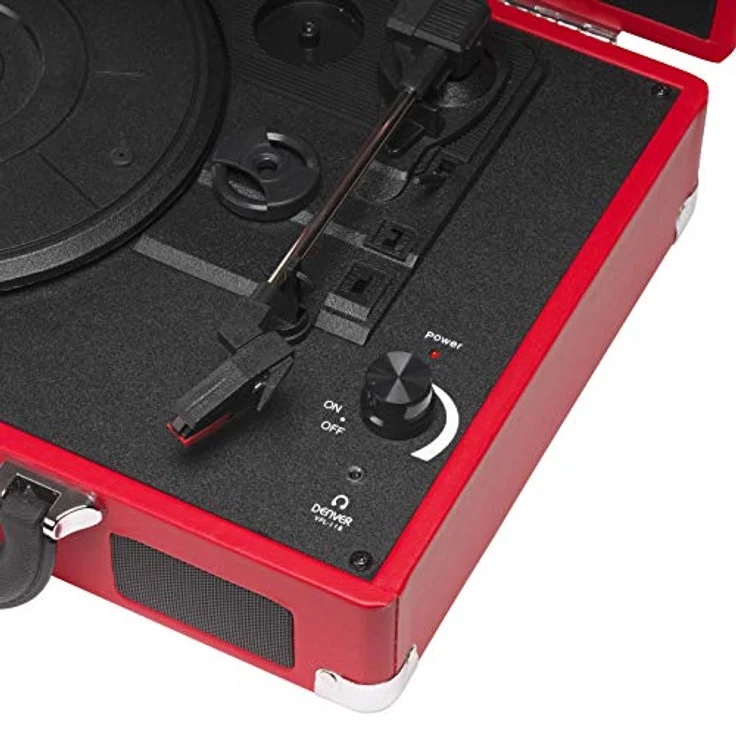 Denver Plattenspieler in rot (VPL-120) – Bild 5