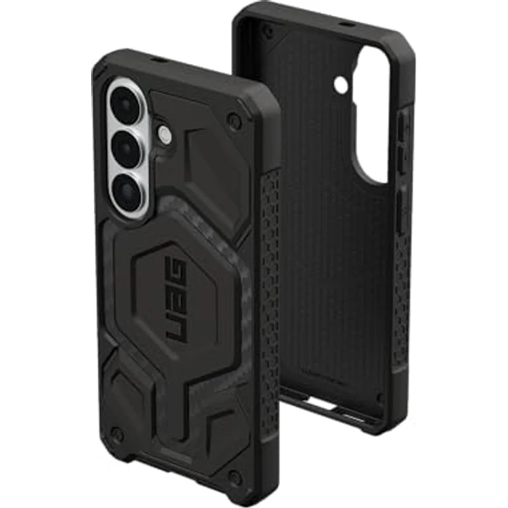 URBAN ARMOR GEAR Monarch Pro Case Samsung Galaxy S26 Hülle, 6m Fallschutz nach Militärstandard, Magnetring, Wireless Charging kompatibel, Carbon Fiber – Bild 1