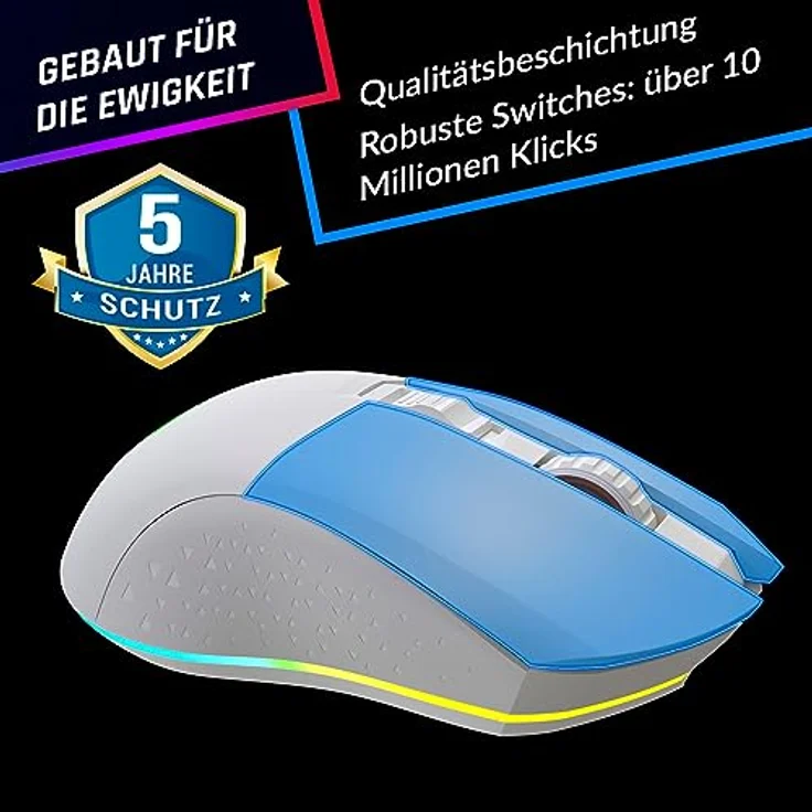KLIM Blaze Black wireless Gaming-Maus mit DPI-Anpassung (Funk, ergonomisch, wiederaufladbar) – Bild 6