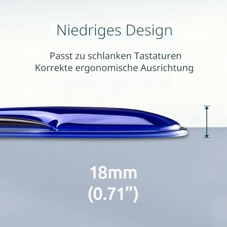 KENSINGTON Slim Duo Gel Handballenauflage, ergonomische Unterstützung mit Belüftungskanal, blau – Bild 2