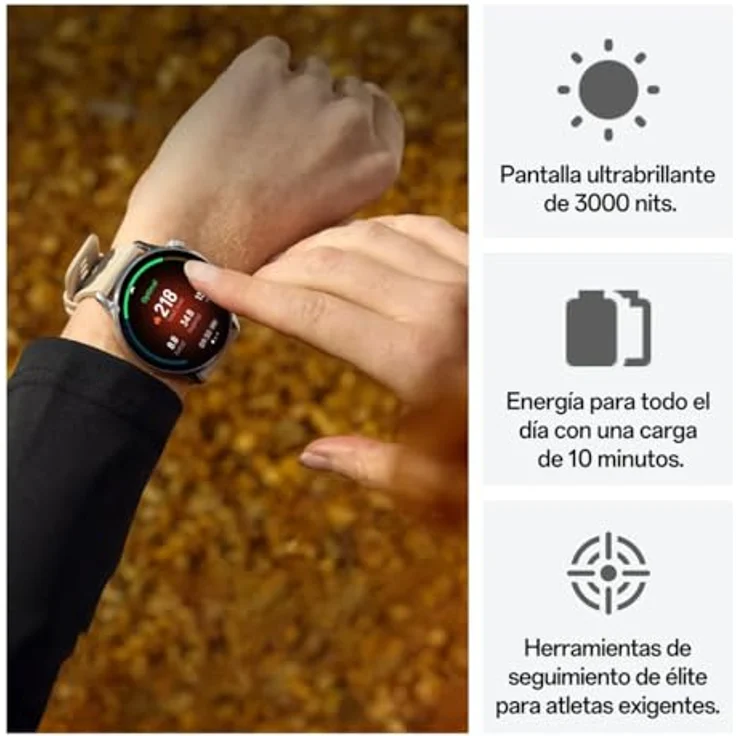 OnePlus Watch Lite 45 mm, Silber, AMOLED Display, 10 Tage Akkulaufzeit, 4 GB Speicher – Bild 6
