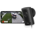 Ring Außenkamera Pro mit Netzstecker, Retinal 4K, 10x-Zoom, adaptive Nachtsicht, witterungsbeständig, 30 Tage Gratiszeitraum für Ring-Abonnement