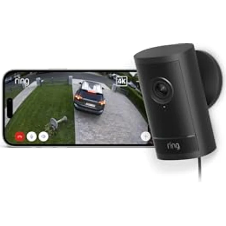 Ring Außenkamera Pro mit Netzstecker, Retinal 4K, 10x-Zoom, adaptive Nachtsicht, witterungsbeständig, 30 Tage Gratiszeitraum für Ring-Abonnement – Bild 1
