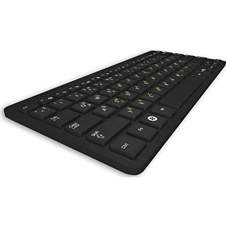 Ukrainische/Russische Tastaturaufkleber für MAC (14x14mm), transparent mit Schutzlack, GELB – Bild 5