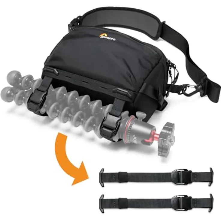 Lowepro ProTactic Lite SLX 110 AW III Kamera-Umhängetasche, 4 l Volumen, für DSLR/spiegellose Kameras, recyceltes Gewebe, grün – Bild 4
