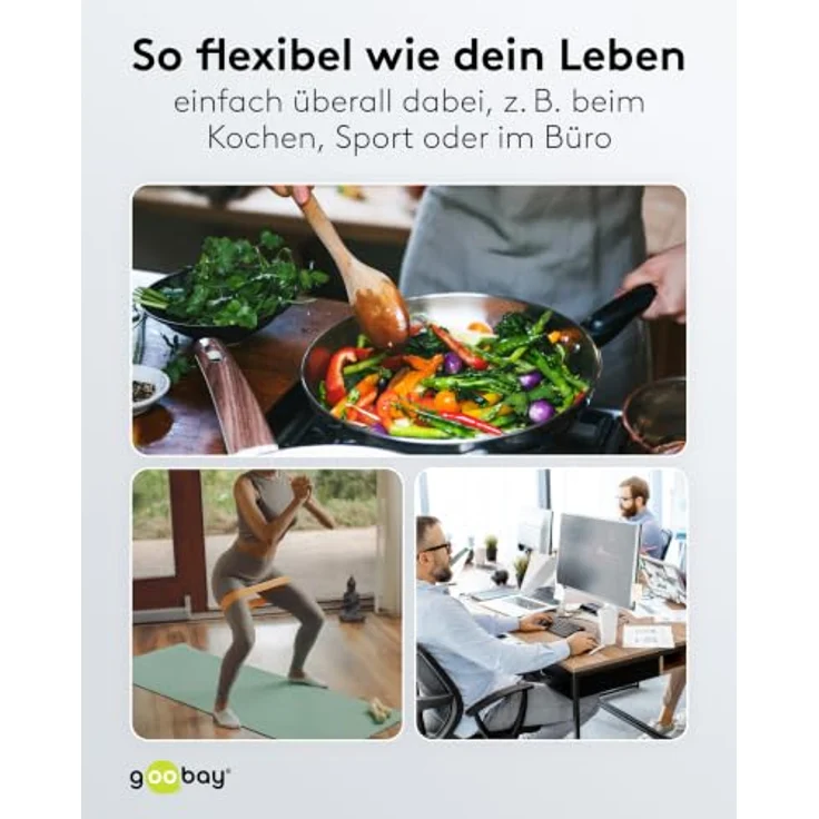 Goobay Kabelloses 3in1-Ladegerät, 15 W, induktive Ladestation für Smartphone, Smartwatch und Earbuds, kompatibel mit Qi und Schnellladung – Bild 8