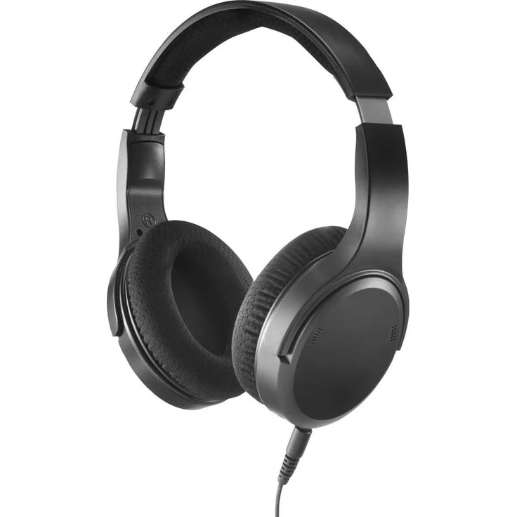 Hama TV-Kopfhörer (NC, Kabelgebunden), Over-Ear-Kopfhörer mit 6 m Kabel und Lautstärkeregler, Schwarz