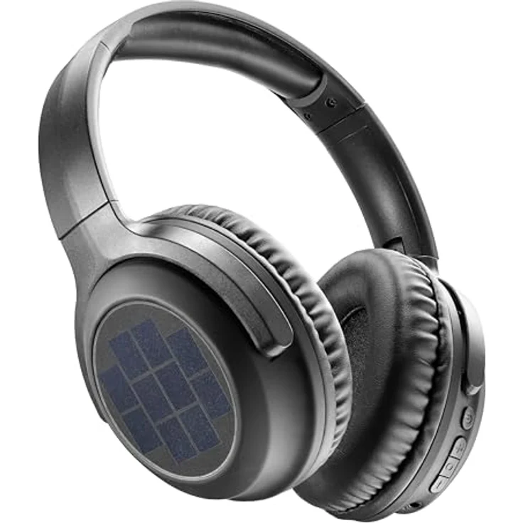 Music Sound Sunbeat, Kabelloser Kopfhörer mit Solarzellen, 40 Stunden Akkulaufzeit, Schwarz – Bild 1