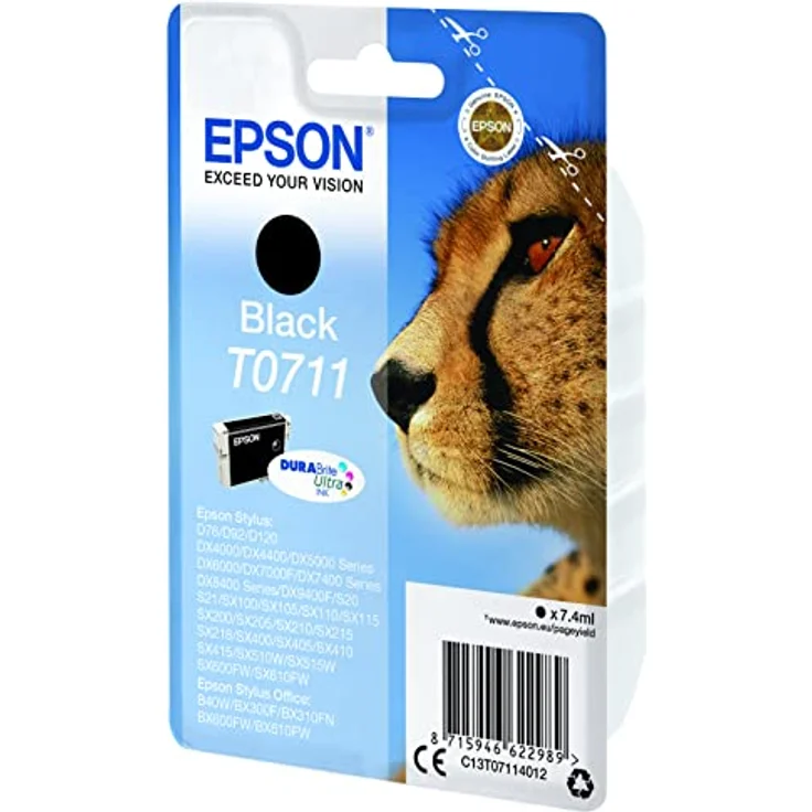 Epson Tintenpatrone Black T0711 DURABrite Ultra Ink (C13T07114010) – Bild 2