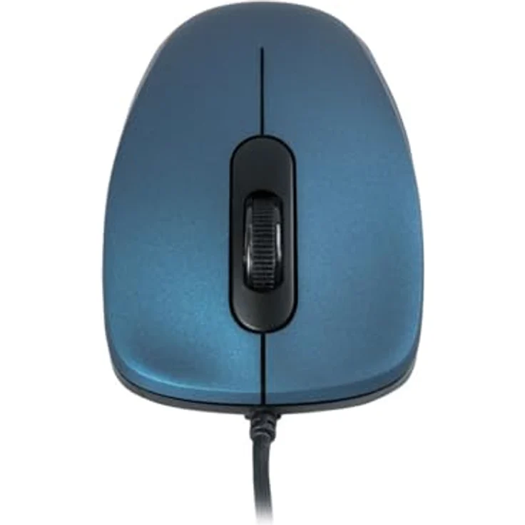 Modecom MC-M10S, Kabelgebundene USB Silent Computermaus in Blau, Ergonomisches Design für Büro & Home Office, 1200 DPI Sensor – Bild 4
