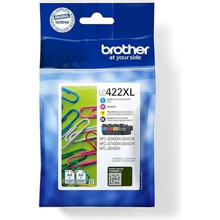 Brother Original LC-422XLVAL Tintenpatronen Value Pack MFC-J5340DW, MFC-J5345DW, MFC-J5740DW, MFC-J6540DW, MFC-J6940DW (bestehend aus 4 Tintenpatronen: Schwarz, Cyan, Magenta, Gelb), XL – Bild 2