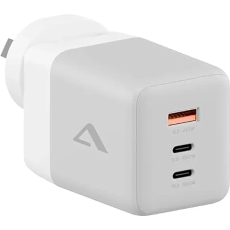 ALOGIC WCM3X100G, 100W Multi Country GaN Charger, Weiß mit 2x USB-C und 1x USB-A Anschluss – Bild 2