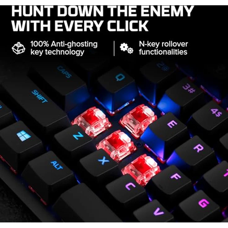 HyperX Keyboard Alloy Origins CORE/PBT HX RED 639N7AA#ABA - Mechanische Gaming-Tastatur mit PBT Keycaps – Bild 3