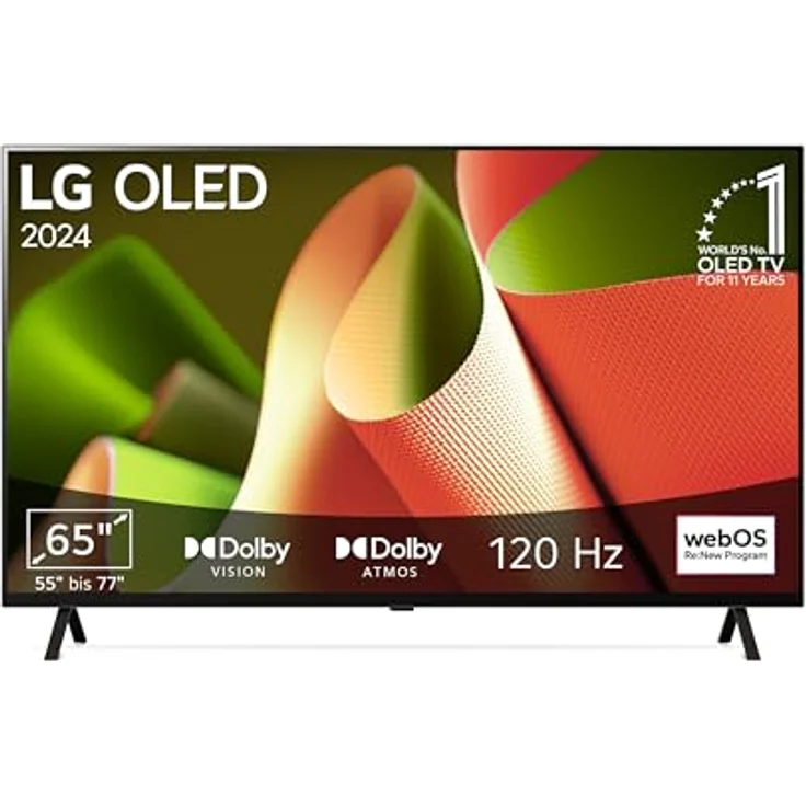 LG OLED65B49LA TV 65" (165 cm) OLED Fernseher, α8 4K AI-Prozessor, Dolby Vision, bis zu 120Hz - Schwarz [Modelljahr 2024] – Bild 1