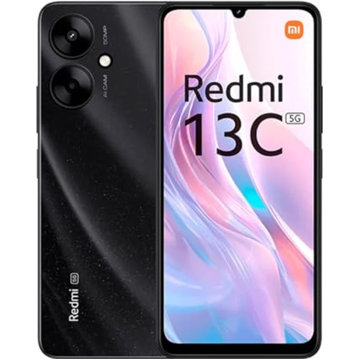 Xiaomi Redmi 13C 5G (128 GB, Starry Black, 6.74", Dual SIM, 50 Mpx, 5G), Smartphone, Schwarz - leistungsstarkes MediaTek Dimensity 6100+, 90 Hz Display, 50 Megapixel Al-Dual-Kamerasystem – Bild 1