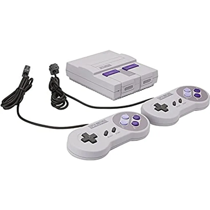Nintendo Super Nintendo Entertainment System (Classic Edition), Spielkonsole in Grau mit 21 vorinstallierten 16-Bit Klassikern und HDMI-Anschluss