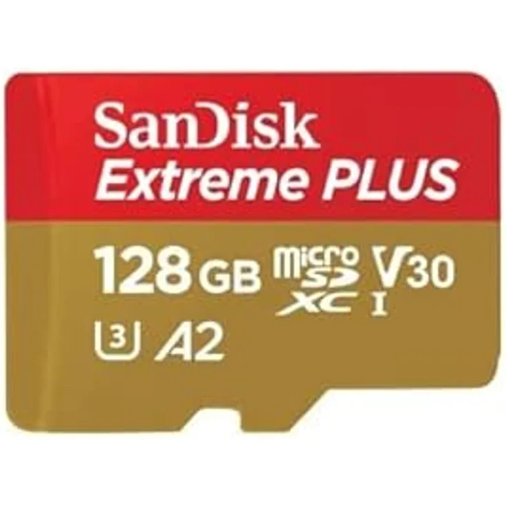 SANDISK - CARDS Extreme Plus MicroSDXC 128 GB + SD Adapter 200 MB/s 90 MB/s A2 C10 V3