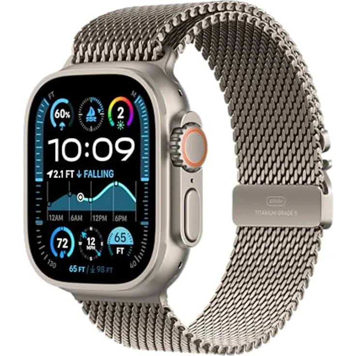 Apple Smartwatch-Armband Milanaise, CO₂ neutral, recycelte Materialien, einstellbar, Edelstahl – Bild 2