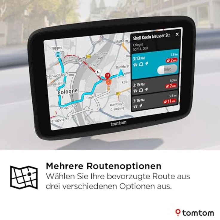 TomTom GO Classic 2nd Gen, 5 Zoll Fahrzeug Navigation mit Echtzeit-Verkehrsinformationen, schwarzes Design – Bild 4