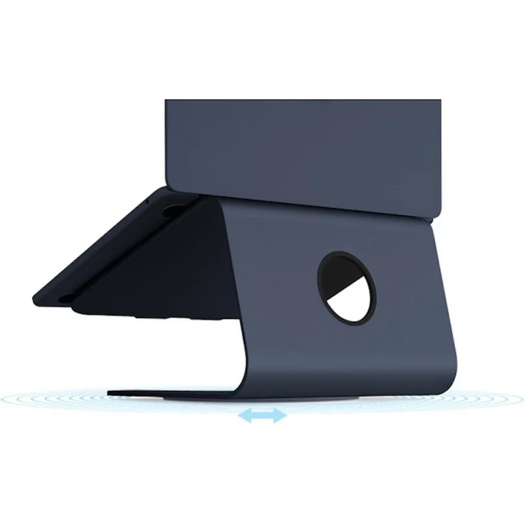 Rain Design mStand 360, Monitor-Halterung mit 360°-Drehfuß aus Aluminium, Mitternachtsblau