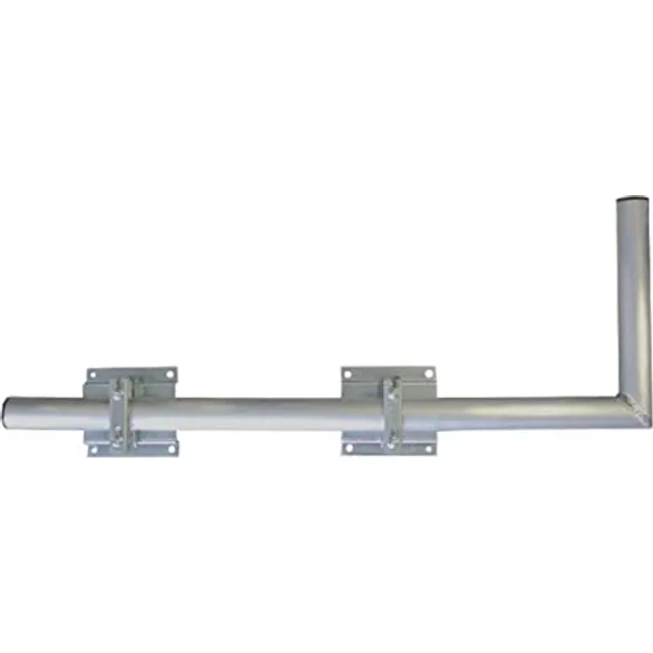 Premium X Wandausleger SAT Halterung, Aluminium 100cm mit Ø 50mm Rohr und Doppelschellen, stabil und korrosionsbeständig