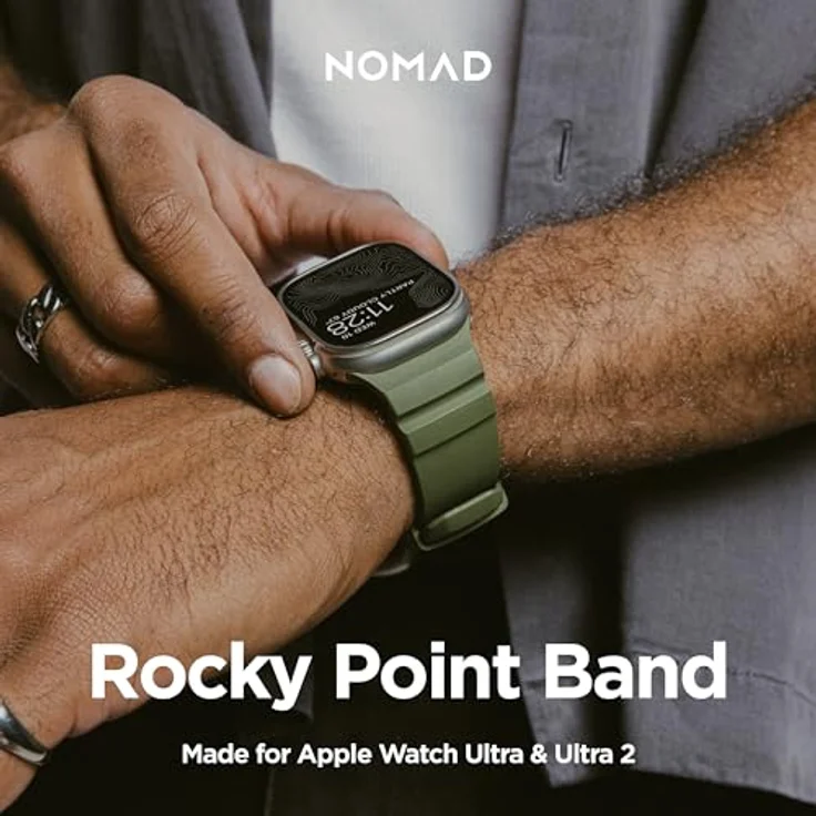 Nomad Rocky Point Band AW 49/45/44/42mm, Uhrenarmband aus Natural/Wald (Reifen) für Wearables – Bild 6