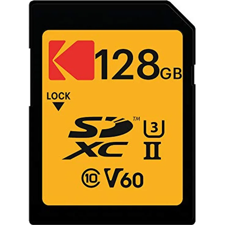 KODAK Ultra Pro SD-Speicherkarte 128 GB, UHS-II U3 V60, Lesegeschwindigkeit bis 300MB/s, Schreibgeschwindigkeit bis 160MB/s