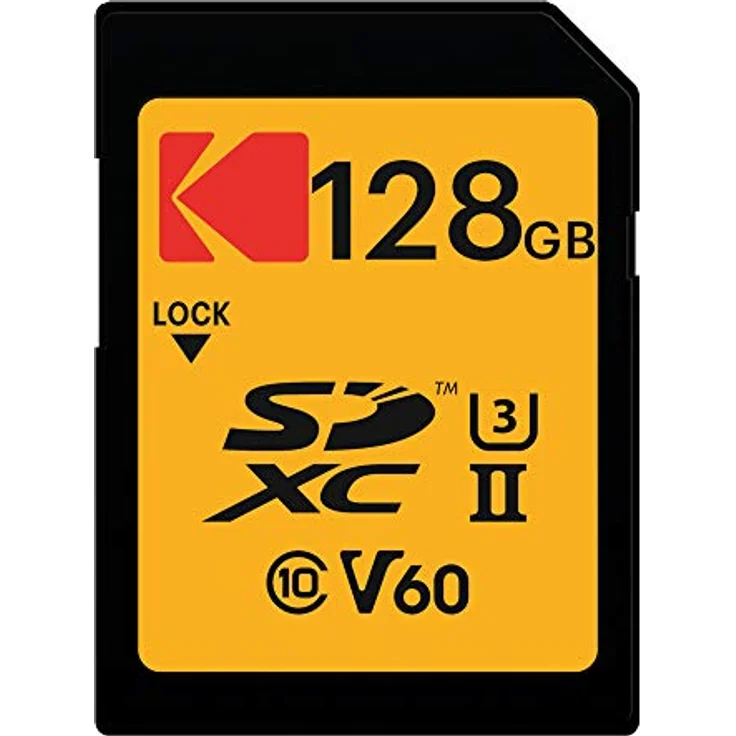 KODAK Ultra Pro SD-Speicherkarte 128 GB, UHS-II U3 V60, Lesegeschwindigkeit bis 300MB/s, Schreibgeschwindigkeit bis 160MB/s – Bild 1