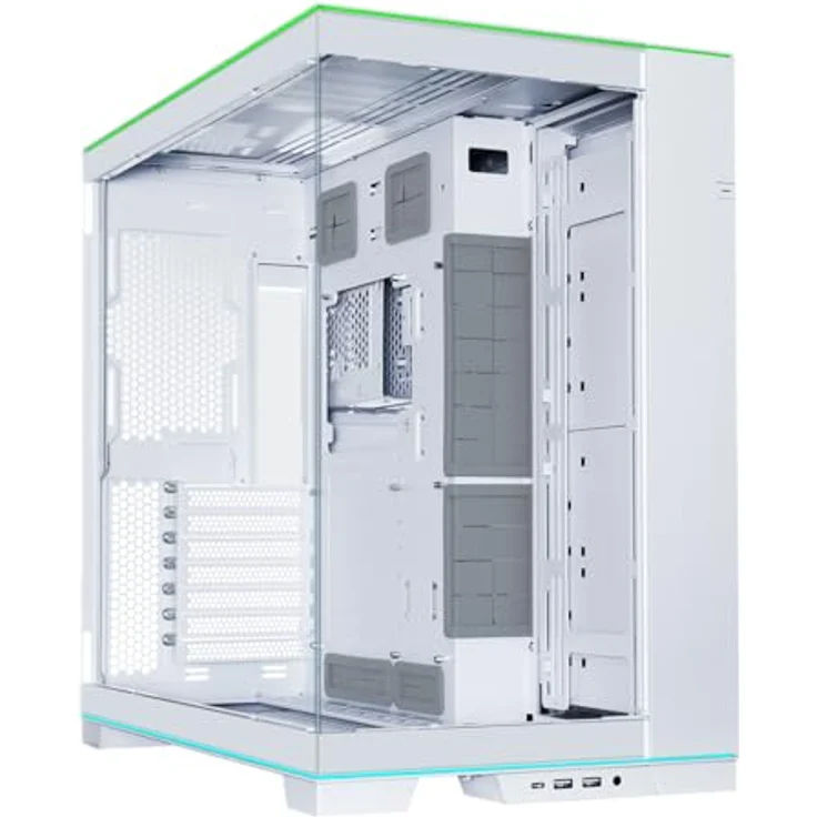 Lian-Li O11D Evo (E-ATX), PC Gehäuse, Transparent mit ARGB-Lichtstreifen – Bild 1