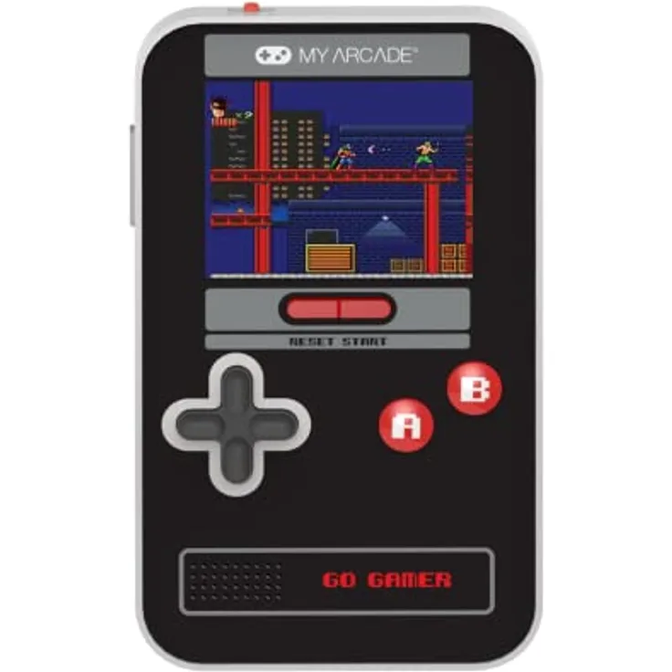 My Arcade GO GAMER CLASSIC, Handheld-Arcade-Konsole mit 300 Spielen, Schwarz/Grün/Rot
