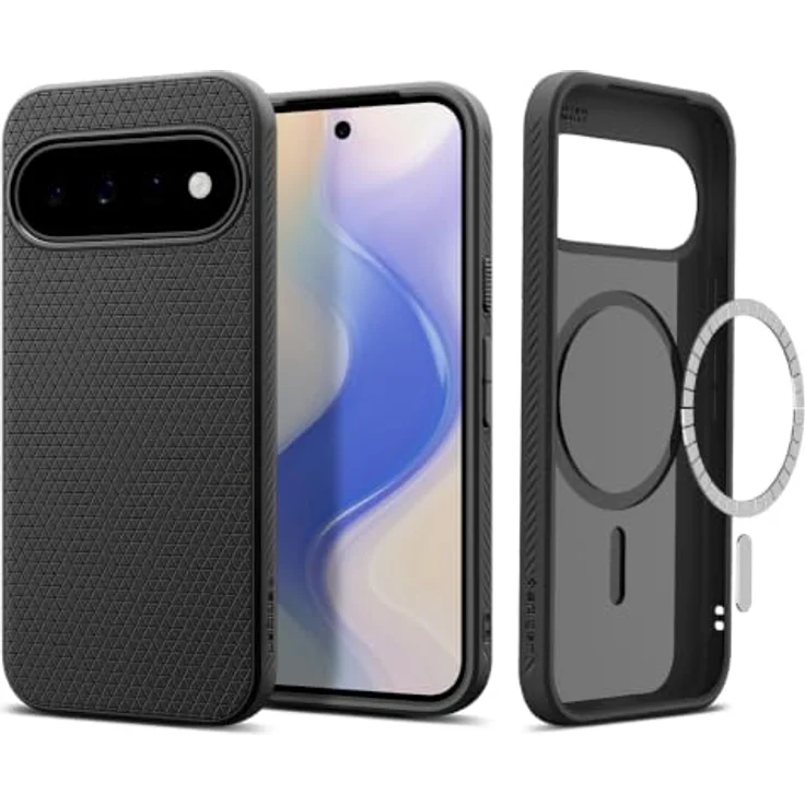 Spigen Liquid Air MagSafe, Schutzhülle für Google Pixel 11, robustes TPU, matte black, integrierte Magnete, Air Cushion Technologie – Bild 1