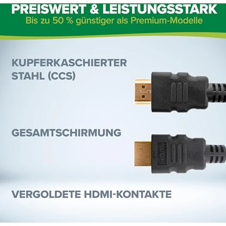 InLine 4k HDMI Kabel, HDMI-High Speed mit Ethernet, 2,5m, schwarz, für Blu-ray, PS5, Xbox Series, Switch, HDMI 2.0, UHD – Bild 2