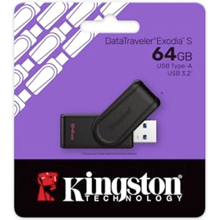 Kingston DataTraveler Exodia S USB-Stick 64GB, USB 3.2 Gen 1, Schwarz – Bild 3