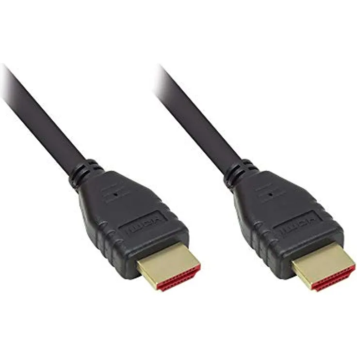 Good Connections Ultra-High-Speed HDMI 2.1 Kabel - 8K UHD-2 @60Hz / 4K UHD @240Hz - 48 Gbit/s - ideal für Gaming - vergoldete Stecker, 3-Fach Schirmung - KUPFERLEITER - SCHWARZ - 2 m