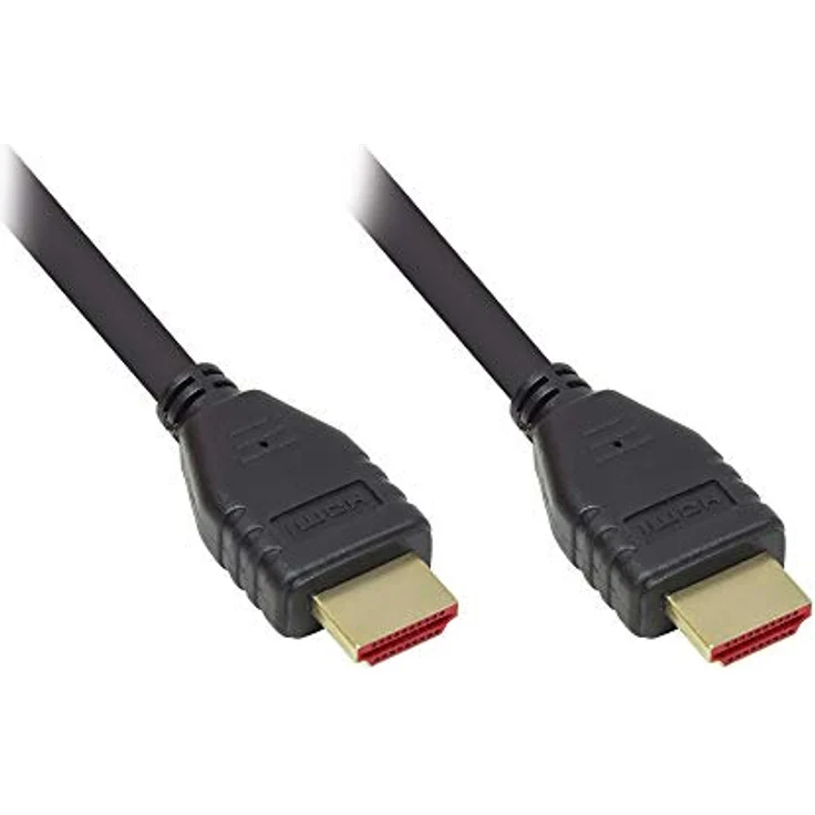 Good Connections Ultra-High-Speed HDMI 2.1 Kabel, 1,5 m, 8K UHD-2 @60Hz / 4K UHD @240Hz, 48 Gbit/s, vergoldete Stecker, 3-fach Schirmung, Kupferleiter, schwarz – Bild 1